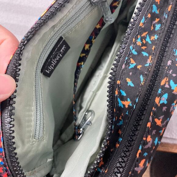 Kipling Abanu Small Crossbody with Multicolor Bird Pattern. Good Pre-Owned - Picture 5 of 12